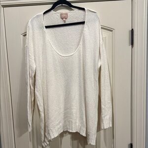 Show Me Your MuMu Cream Scoop Neck Sweater